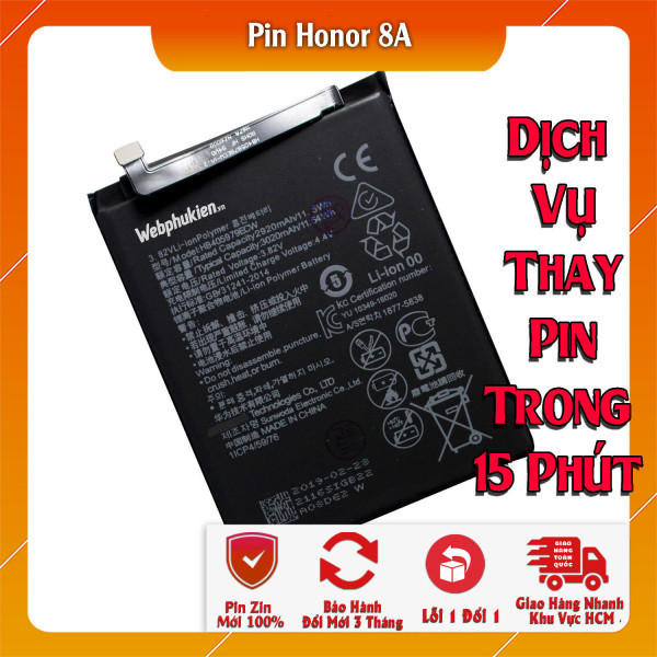 Pin Webphukien cho Huawei Honor 8A Việt Nam HB405979ECW - 3020mAh 